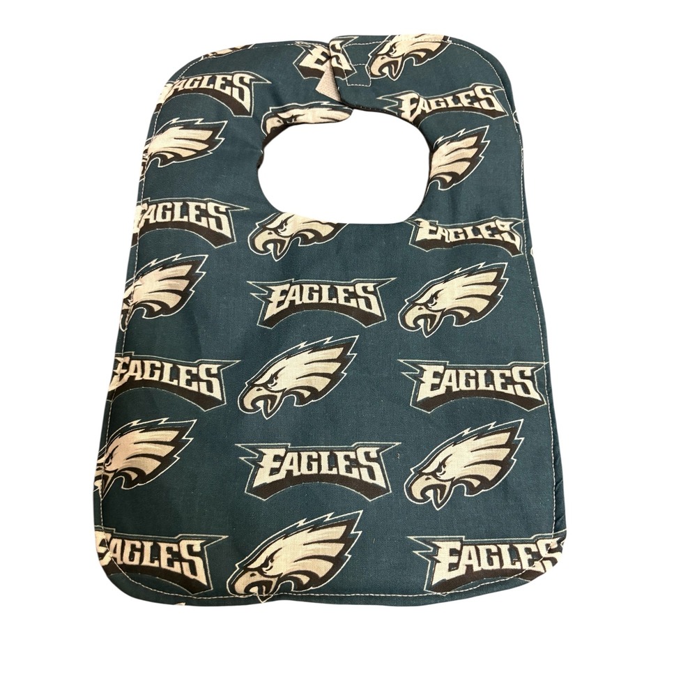 Philadelphia Eagles NFL‎ Baby Bib Midnight Green Black Hook and Loop Closure